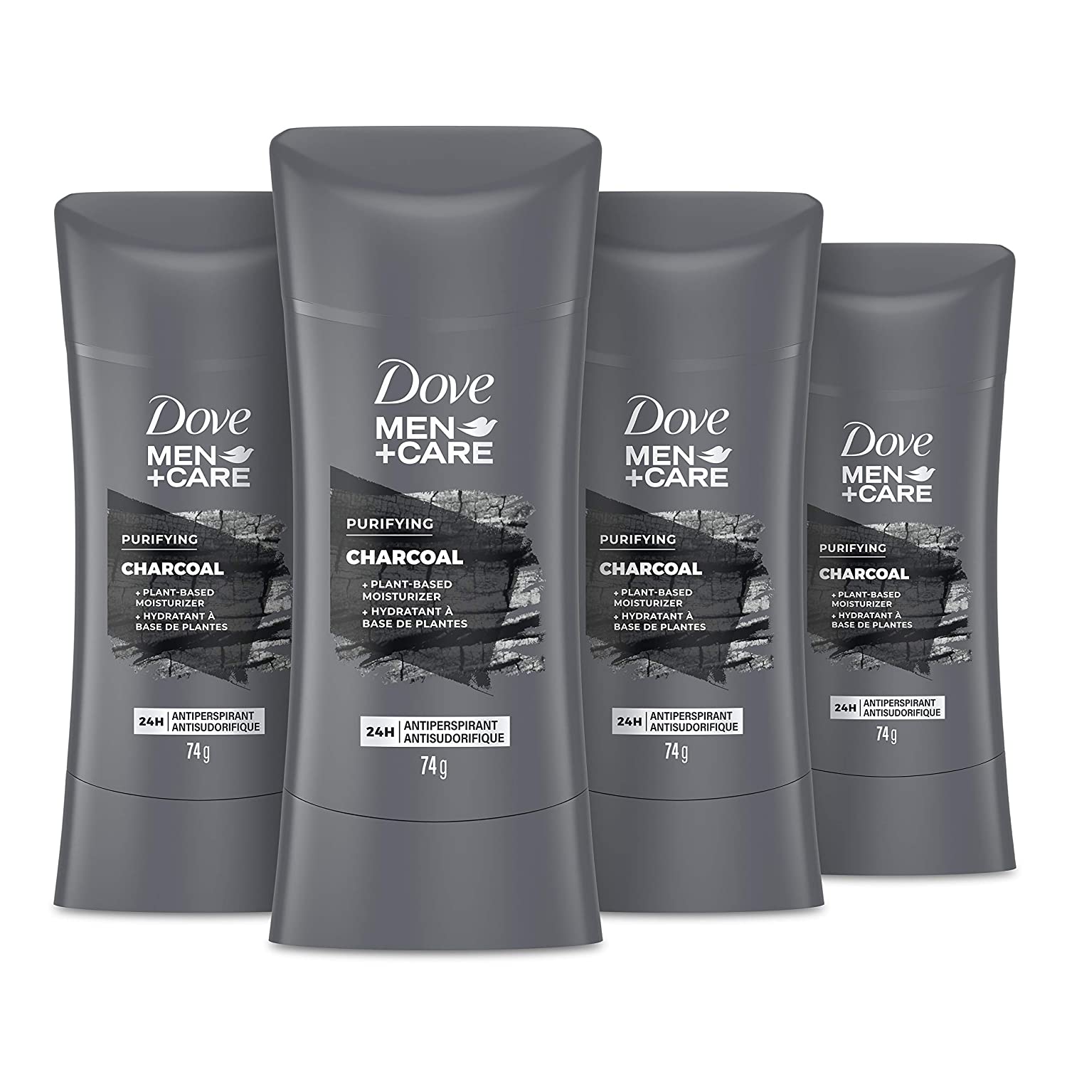 230816080040525_1 DOVE MEN + CARE Antiperspirant Deodorant Charcoal Natural Inspired Deodorant for Men, 2.6 Ounce (Pack of 4) - Image 1